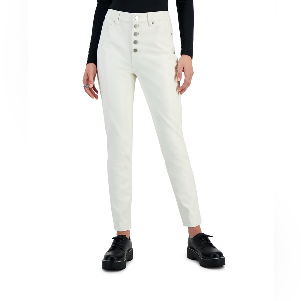 Tinseltown Women's High Rise White pants